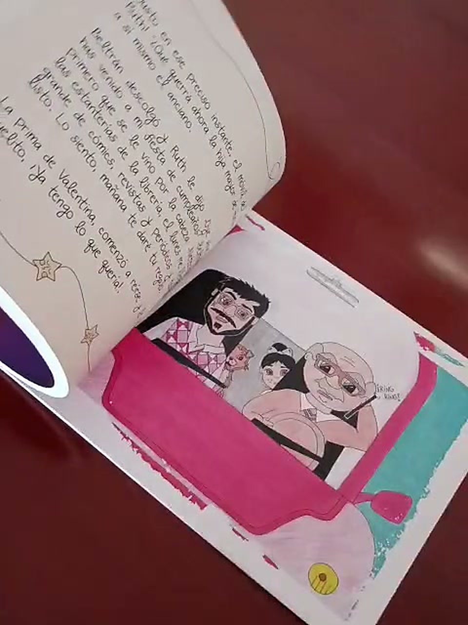 Un cuento hecho a mano. Texto e ilustraciones propias, página a página